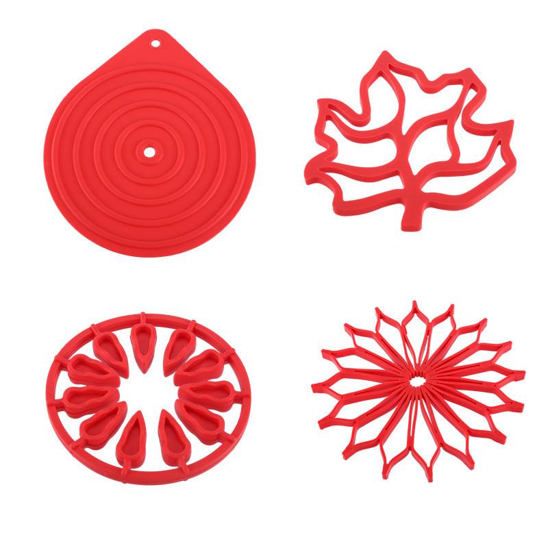 Silicone Heat Resistant Coaster Set For Kitchen And Dining Room Use