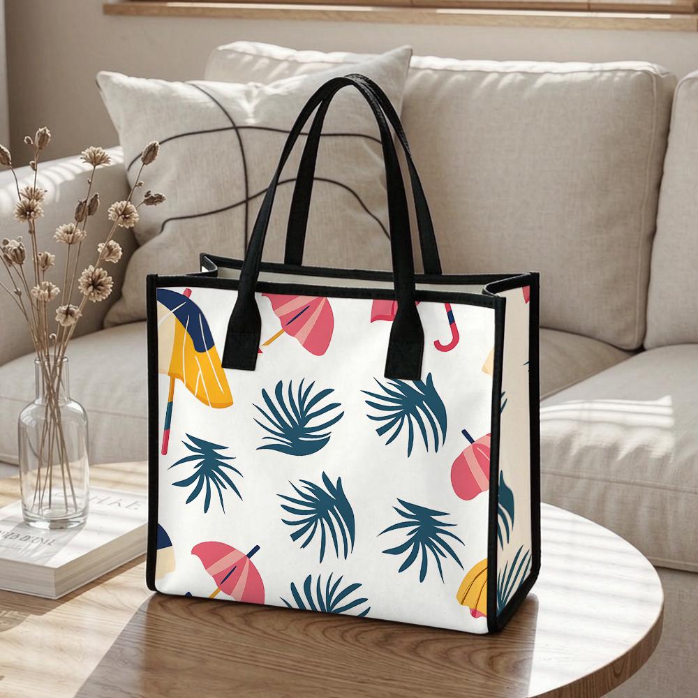 Cute Tropical Tote Bag Stylish Daily Handbag for Casual Outings