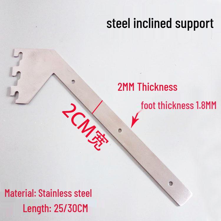 

Stainless Steel Sloping Shelf Brackets, 25CM Left & Right Support, Plywood Welding Piece