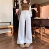 Women's High Waist Micro Flare Jeans Plus Size Loose Wide Leg Denim Trousers