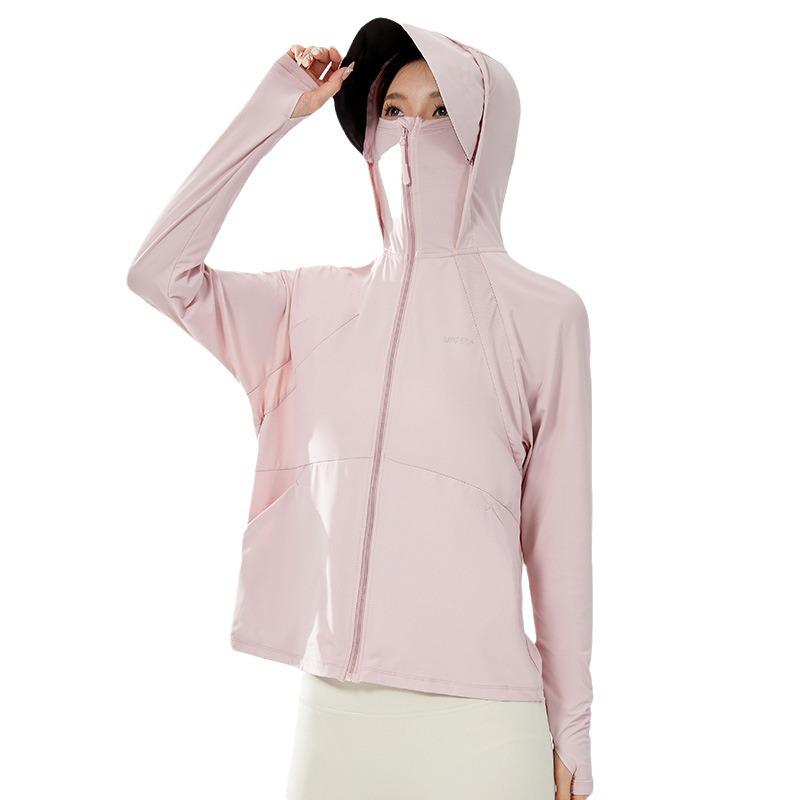 Damska kurtka letnia z czarnym rondem UPF50+ chroniąca przed słońcem