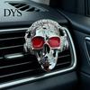 Personalized Car Accessories for Enthusiasts Skull Vent Clips, Metal Head Air Shaped Perfume Clip Freshener Charm, Halloween Auto Interior Accessory