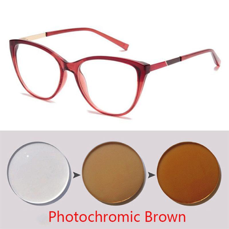 Feminine Optical Myopia Glasses Vintage Brand Design Clear Cat Eye Blue Light Blocking Glasses Women Eyeglasses Degree 0 To -6.0