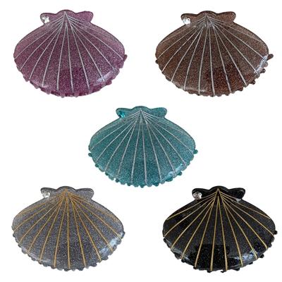 Bunte Muschelform Frau Teenager Haare Pferdeschwanz Haarspange Zarte Haarspange Rutschfest Foto Machen Haarschmuck