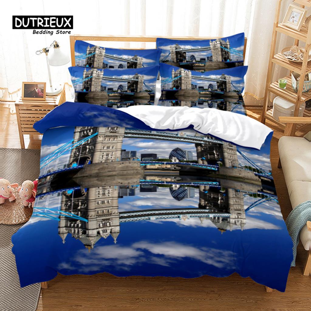 Great Wall Bedding Set, 3Pcs Duvet Cover Set, Soft Comfortable Breathable Duvet Cover, For Bedroom Guest Room Decor