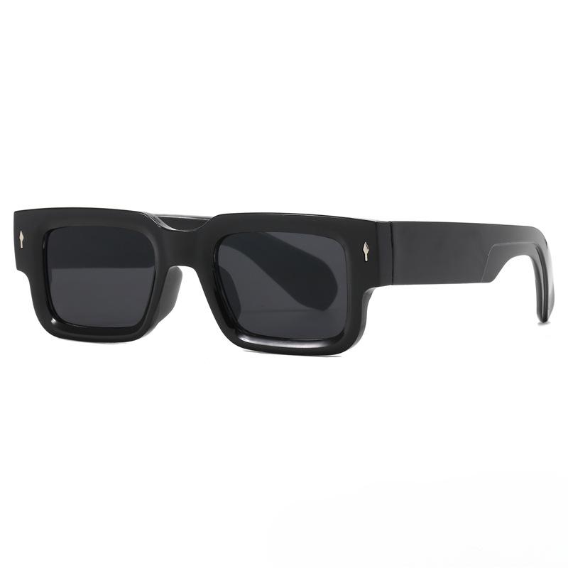 Retro Men Square Sunglasses for Women Vintage Luxury Rivet Designer Sun Glasses Fashion Arrow Shades UV400 Eyeglasses