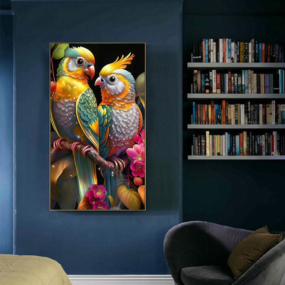 5D DIY Full Round Drill Diamond Painting Romantic Bird Kit Home Decoration