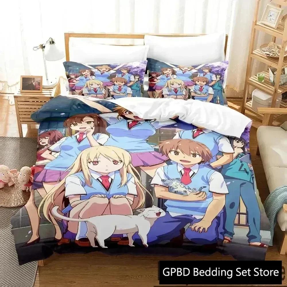 3D Print Anime The Pet Girl of Sakurasou Mashiro Shiina Comfortable Duvet Quilt Cover Pillowcase Bedding Set Children Bedroom
