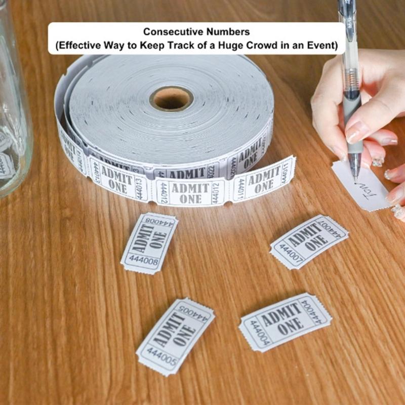 Lottery Roll Double Size Adhesize Paper Instantly Distribution Tokens For Trade Event And Educational Institutions