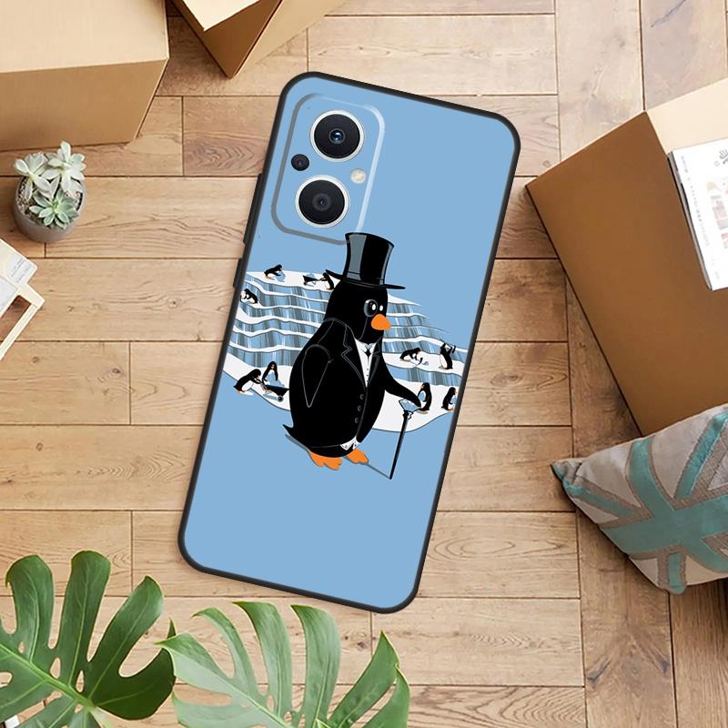 Cute Penguin Case For OPPO Reno 13F 14F 12F 10 11 12 13 14 Pro 8T 7 8 Lite OPPO Find X9 X6 X5 X8 Pro Cover