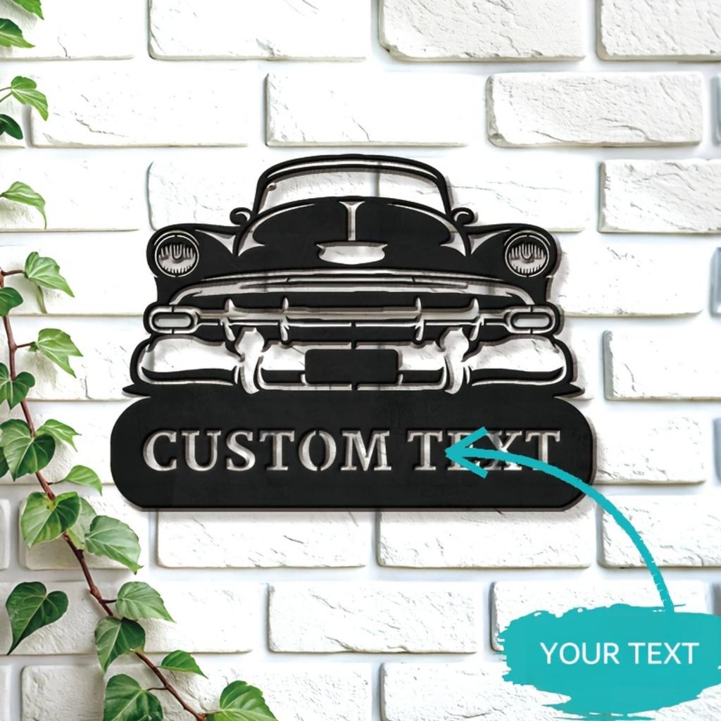 Custom Vintage Metal Sign Car Garage Wall Art