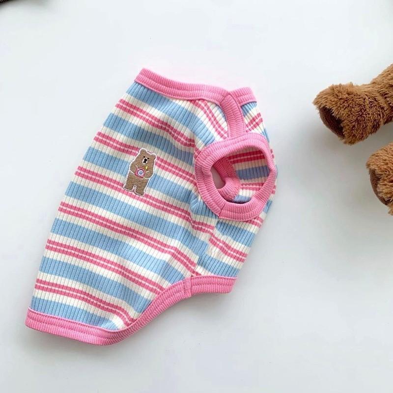 Pet Breathable Polo T-Shirt Vest Small Dogs Cats Lightweight Cotton Blend Outfit
