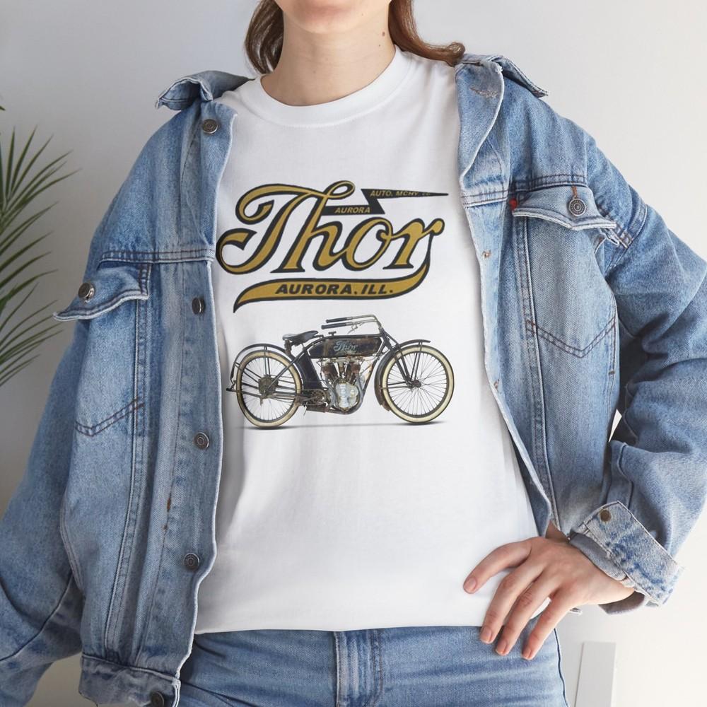 

Vintage Thor Motorcycle Unisex Tee, Heavy Cotton Shirt for Bikers, Retro Graphic Unisex T-Shirt XL