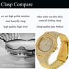 Luxury Quartz Watch For Men Automatic Date Hip Hop Full Iced Diamond Clock Fashion Watch Men Waterproof Square WristWatch