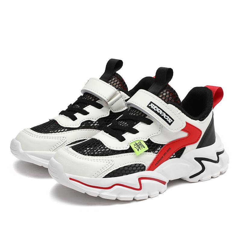 Fujian 2025 Herbstmarke für mittlere und ältere Kinder Kindersport Doppeltes Netz Atmungsaktiv Leichter weicher Boden Campus Neu Männlich