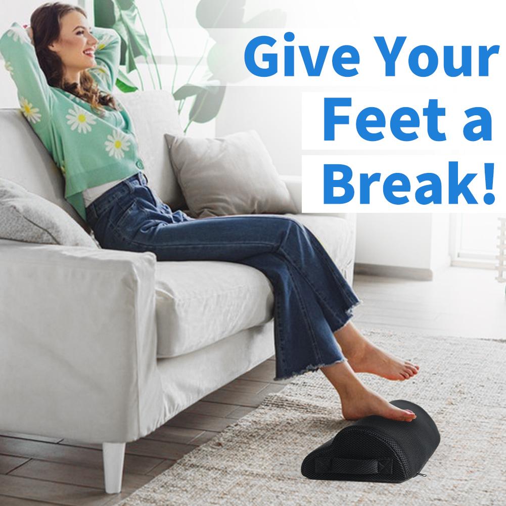 Memory Foam Office Foot Stool & Under Desk Footrest Leg Elevation Pillow for Gaming & Home Office