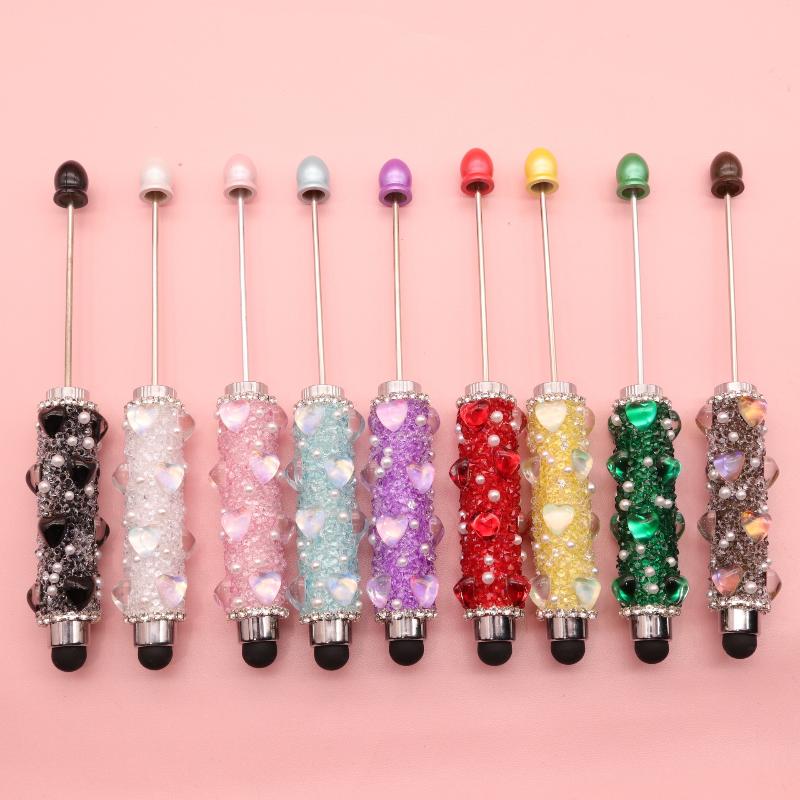 Creative Bead Ballpoint Pen Capacitive Touch Writing Multifunctional Ballpoint Pens Office Study Supplies Touch Screen Pen Gift