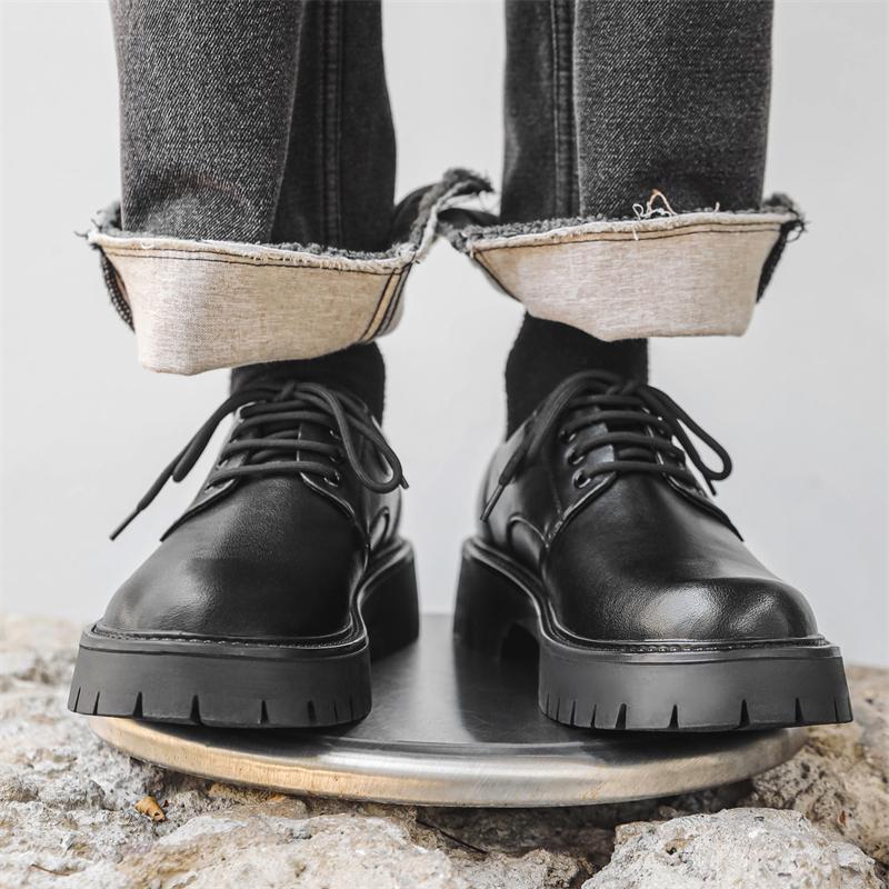 Модные кожаные туфли мужские свадебные вечерние формальные оксфорды деловые повседневные — фото 2