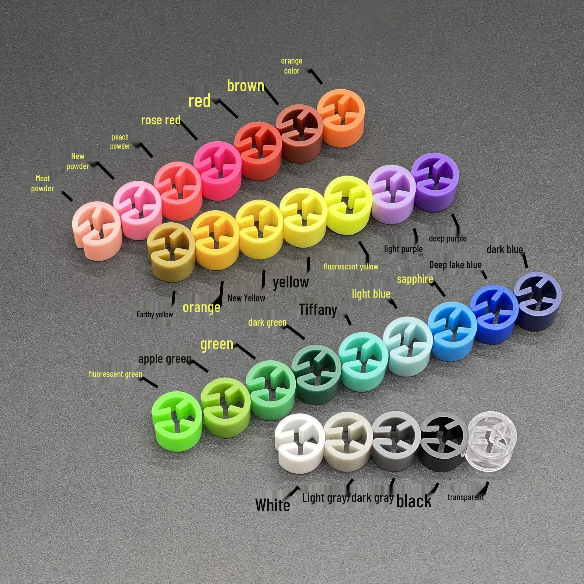 

Colored Round Size Markers for Garments - Letter Size Plastic Hanger Tags