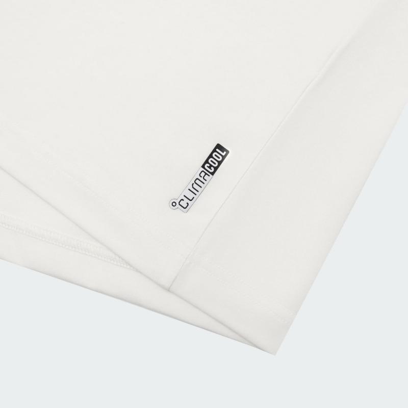adidas × Les Mills Unisex Letter Print Crew Neck Loose Fit Short Sleeve T-Shirt Cloud White KF8844