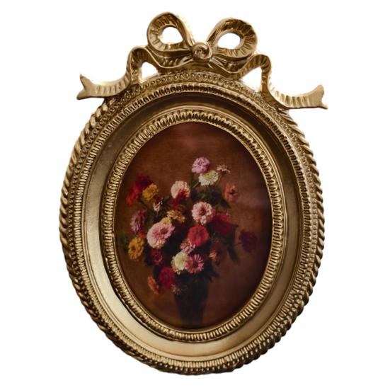 Retro Photo Frame Golden Coated Distressed Picture Frame Resin Frame D