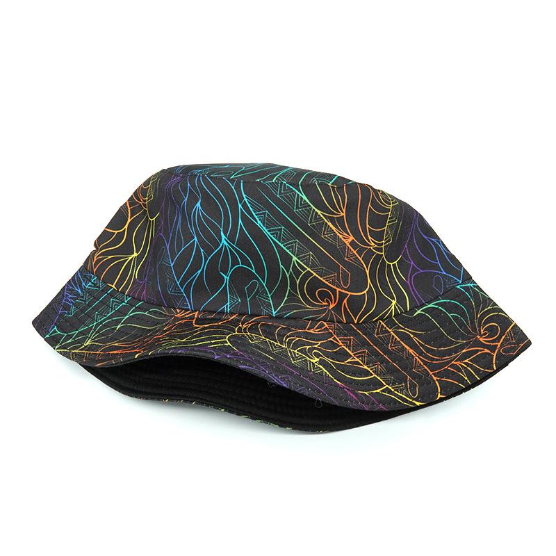Bucket Hat Women Men Spring Summer Hats For Women Printed Fisherman Cap Double Sided Outdoor Sunscreen Sun Hat Foldable Bob New