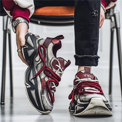 2025 autunno e inverno nuova stazione europea scarpe da uomo vecchia tendenza moda stringate casual scarpe sportive platform scarpe da papà