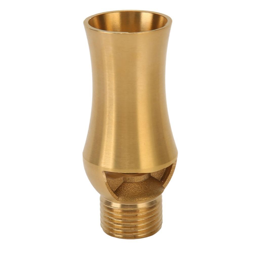 Brass Pond Water Fountain Nozzle G1/2 Female To G3/4 Male Thread G1/2 Male Thread Water Fountain Sprinkler Gold