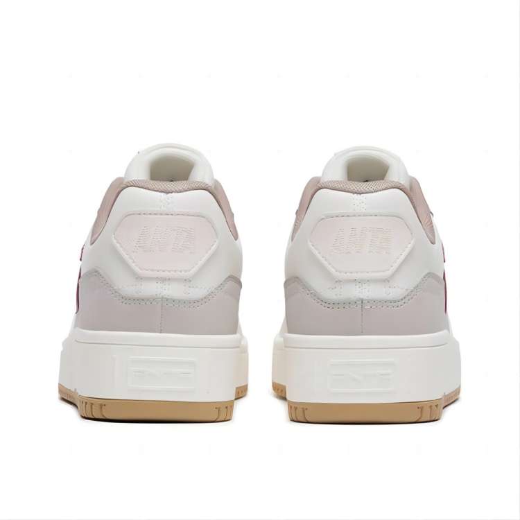 Anta Retro Fashion Versatile Durable Lightweight Low-Top Skate Shoes Men Sneakers White Gray Red 112438063R-2