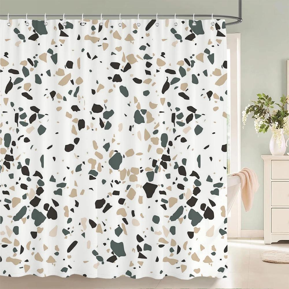 Waterproof Polyester Fabric 3D Bath Curtain Geometric Figure for Bathroom Curtain Shower Curtain Long 180*200cm