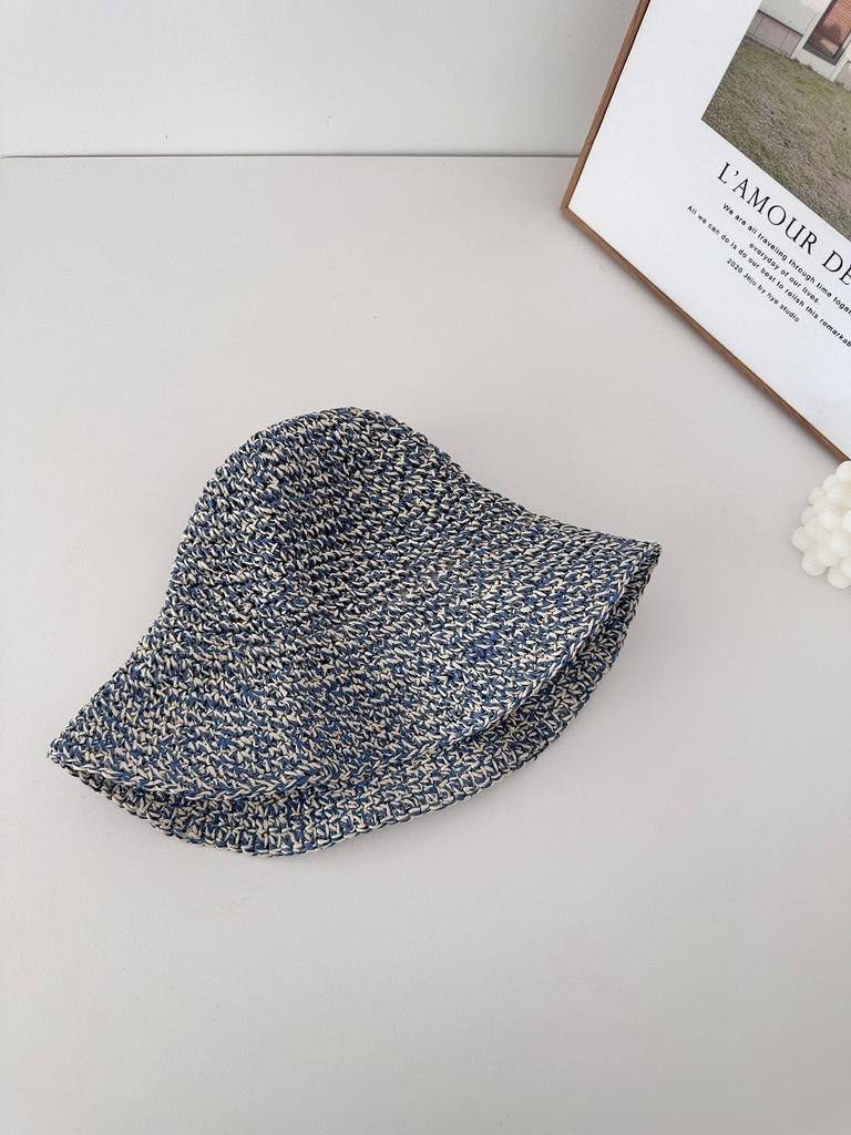 Summer Straw Hat Women's Foldable Versatile Sunscreen Sun Hat Sun Hat Children's Basin Hat Japanese Literary Fisherman