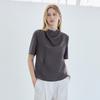 Hiikeu Tencel Cowl Blouse_Charcoal