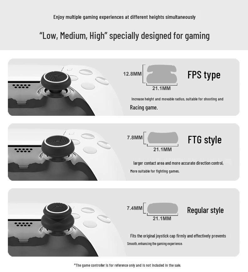 Silicone Joystick Caps for PS4/PS5/Xbox Controllers - Esports Heightening Accessories