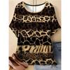 Fashion Women's Simple Short Sleeve Crew Neck T-Shirt 3D Simple Color Printing