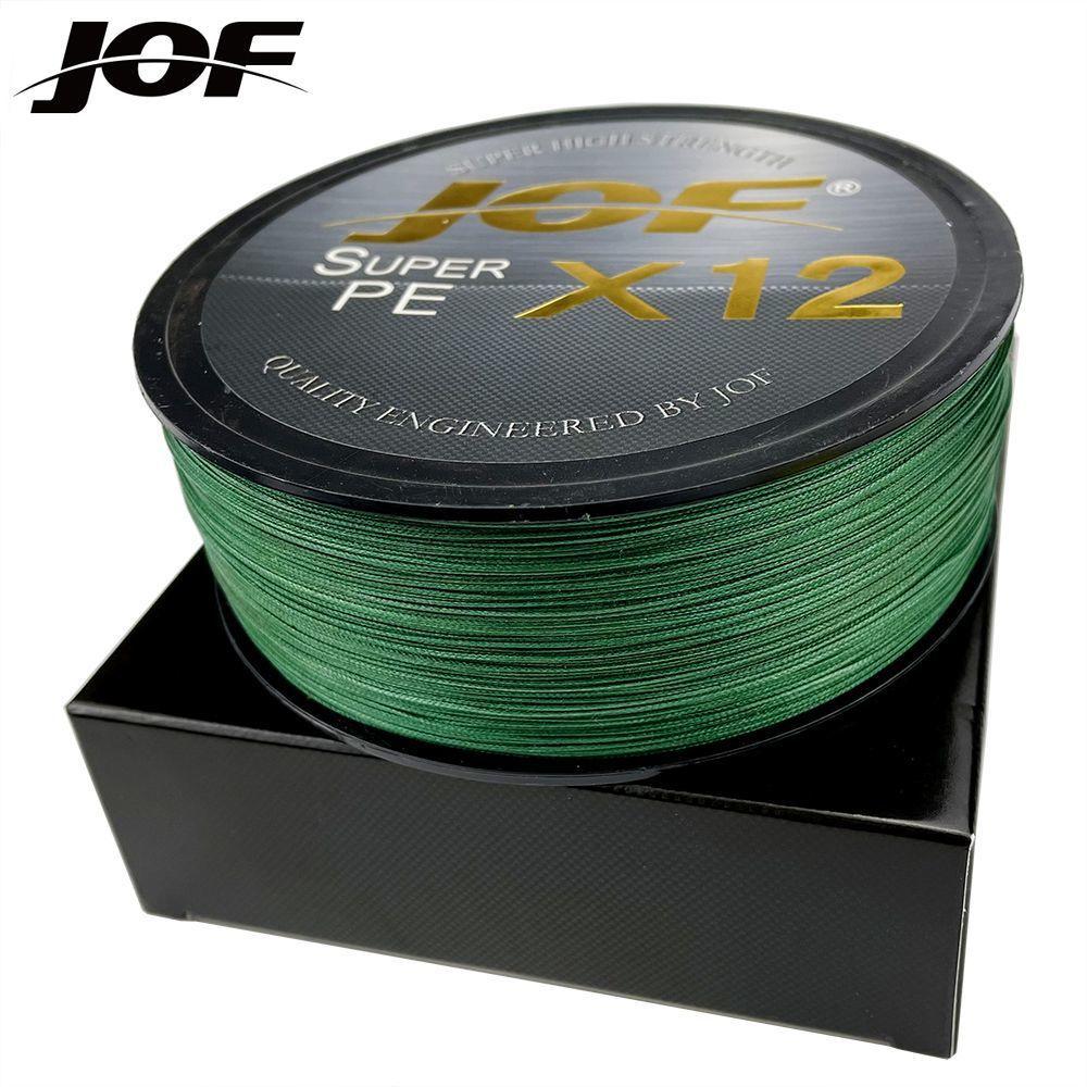 JOF16 12-strand PE Braided River & Saltwater Fishing Line 500m Abrasion-Resistant Smooth-Running High-Strength Long-Cast
