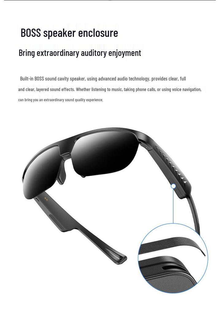 L01 Smart Audio Glasses: Bluetooth Sunglasses with Replaceable Lenses & Wireless Calling