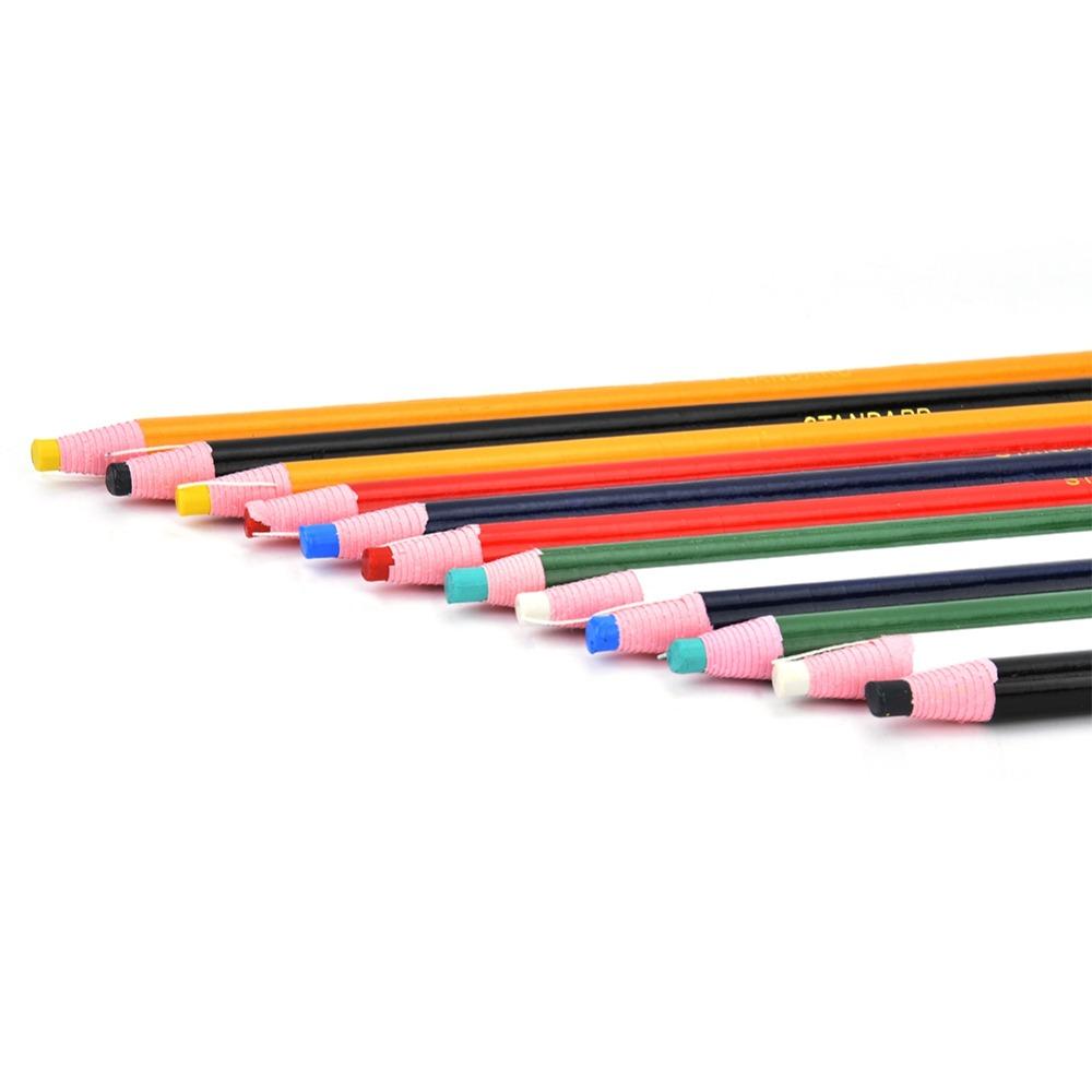 12pcs 6 Colors Fabric Marking Pencil Peel-Off Erasable Pen Versatile Sewing Crayons For Sewing