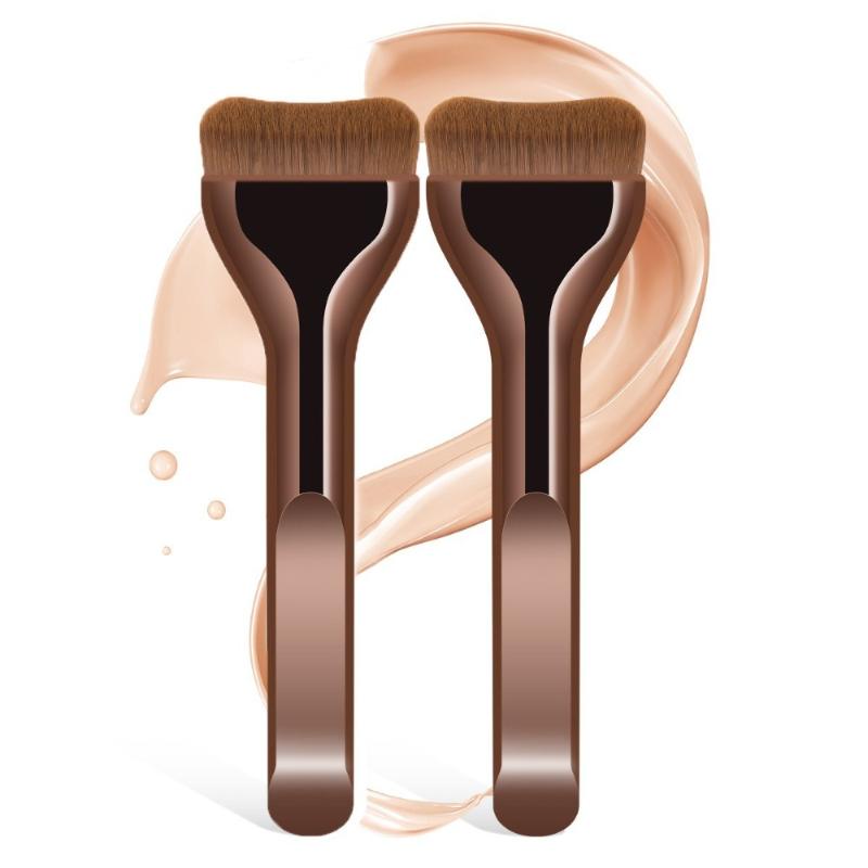 1/2Pcs Ultra Thin Foundation Brush Synthetic Bristles Precision Application For Liquid Cream Streak-Free All Skin Types Tools