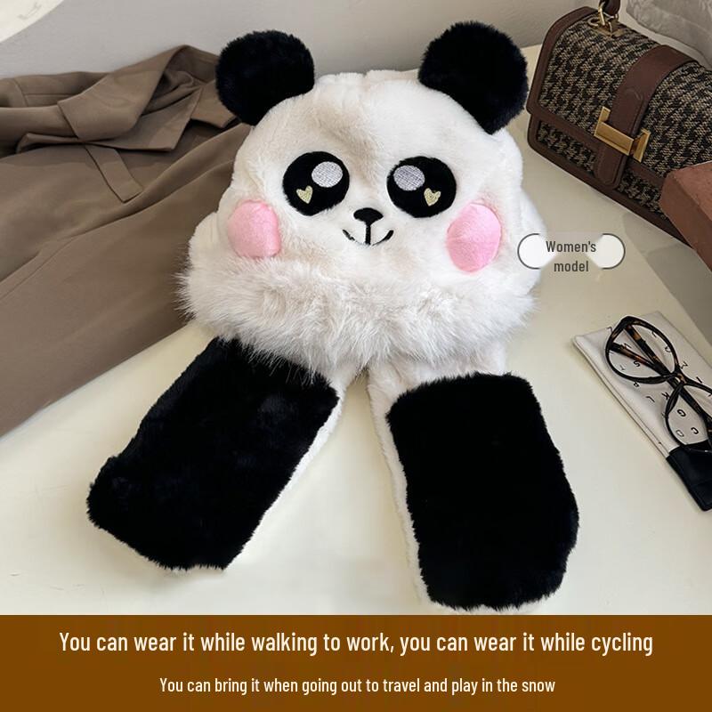 

Cute Panda Scarf & Neck Warmer 3-Piece Set