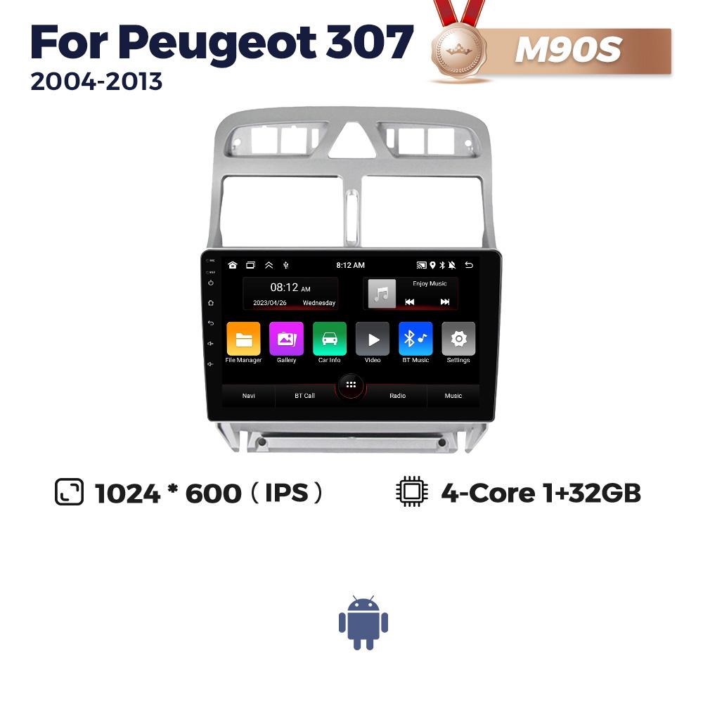 

Navifly 9 дюймов интеллектуальные системы мультимедийный автомобильный радиоприемник для Peugeot 307 307CC 307SW 2002-2013 беспроводной Carplay Android Auto GPS