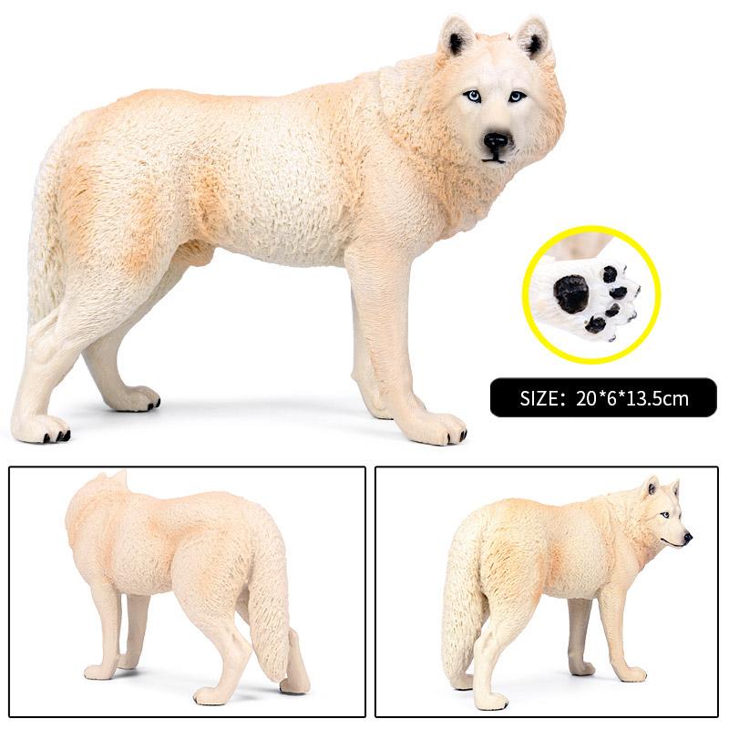 Oenux Big Size Savage Wild Beast Animals Wolf Wolves Model Action Figures Collection Solid PVC High Quality Home decor Toy Gift