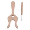 Kit Forchetta e Ferri da Maglia Legno di Faggio Finitura Liscia Forchetta di Legno Kit Ferri Intrecciatori per Artigianato