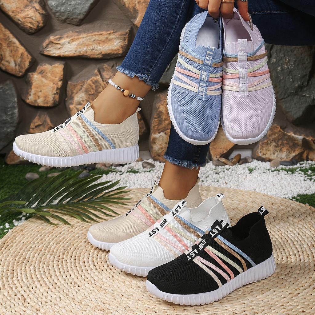 Women's Mesh Breathable Air Cushion Running Shoes - Athletic Casual and Fitness Workout Low Top Sneakers Lightweight Sneakers