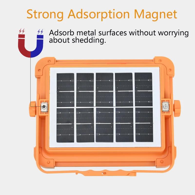 5-Colors Adjustable Emergency Solar Light Ip68 Waterproof Solar Led Flood Light With Panel