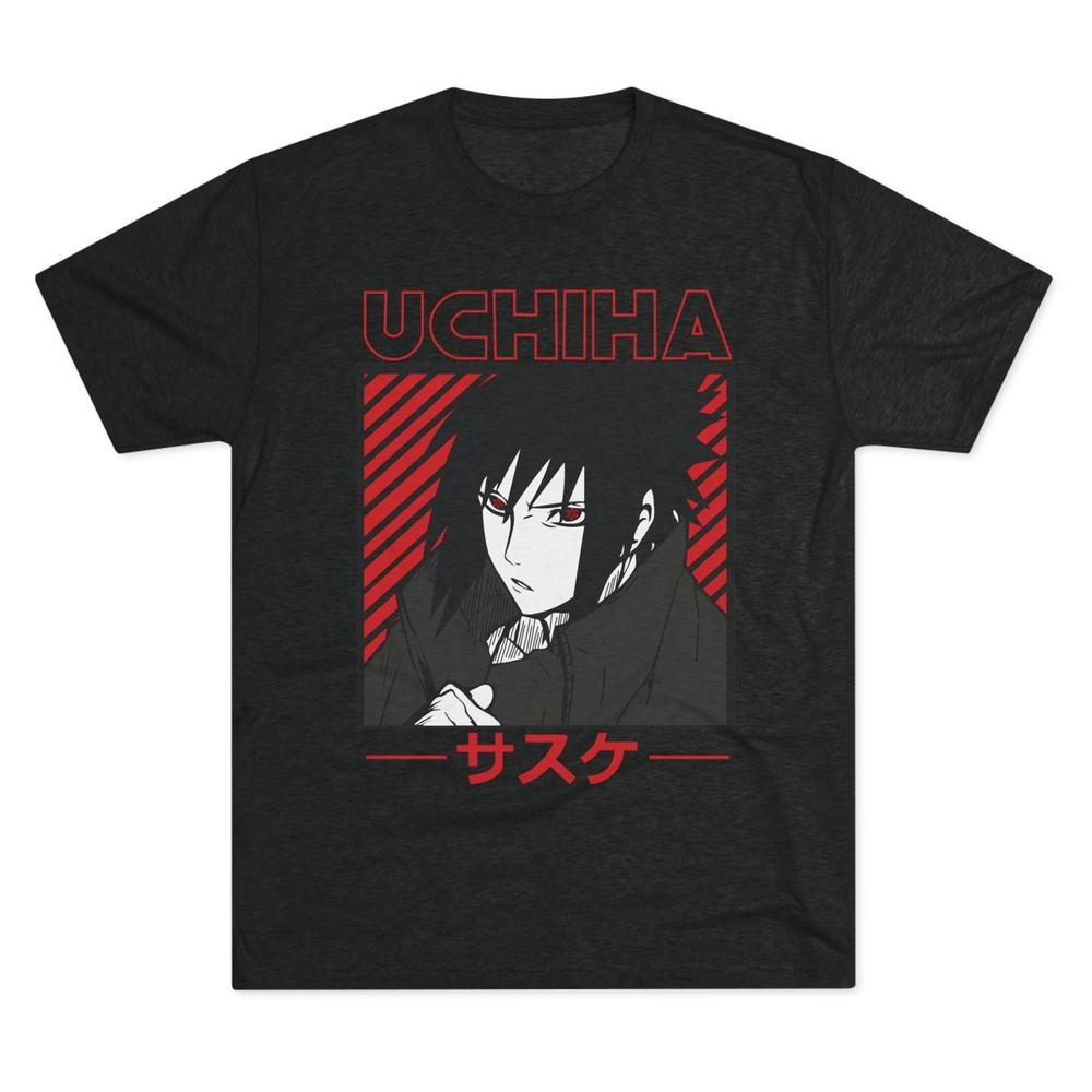 Sasuke Uchiha Anime Tee Shirt Naruto Graphic Tee Unisex Anime Tshirt Unisexga L