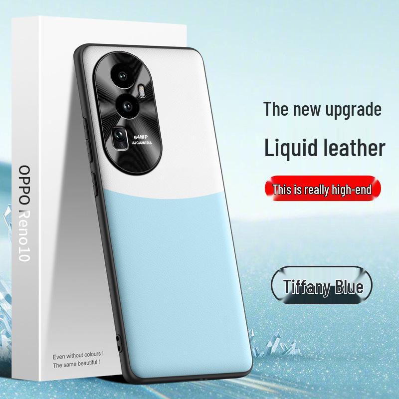 Leather Protective Cover for Oppo Reno10 Mobile Phone - Anti-fall and Anti-fouling, One-piece Ship-ready