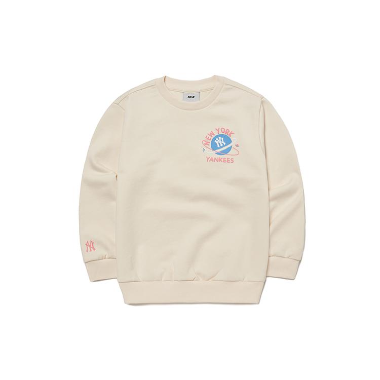New MLB Sweatshirt New York Yankees Cream Kids' 7AMTL0121-50CRS