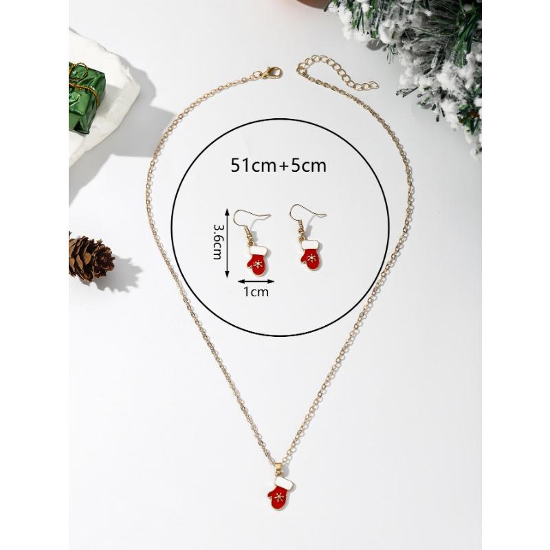 Hot Sale Christmas Ornaments, Creative Staff Snowflake Socks Snowman Christmas Tree Jewelry Holiday Set