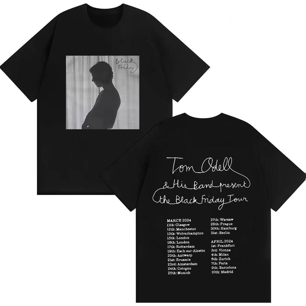 Fashionable Tom Odell A Wonderful Life Tshirt Hiphop Oneck Street Casual Summer 2026 Spring Summer New Pure Cotton Tshirt