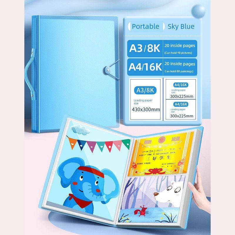 Board Painting Collection Collection 8 Open A3/A2/8K/4K Painting Favorite Art Materials Drawing Paper Folder Storage Bag A4 Award Sketch Preservation